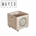 Mayco Rustic Decorative Wooden Wine Crates with Lid